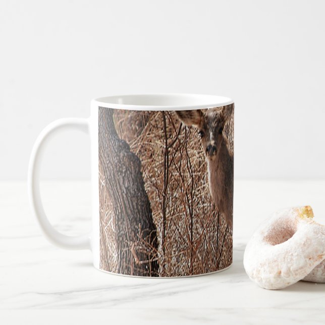 Caneca De Café Deer Stare (Com Donut)