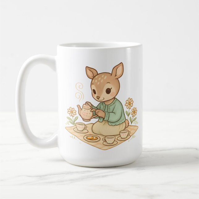 Caneca De Café Deer Tea Party (Esquerda)