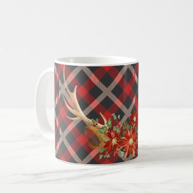 Caneca De Café Deer Woodland Antlers (Frente Esquerda)