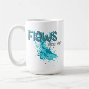Caneca De Café Defeitos São Arte – Salpicos Abstratos Inspiradore