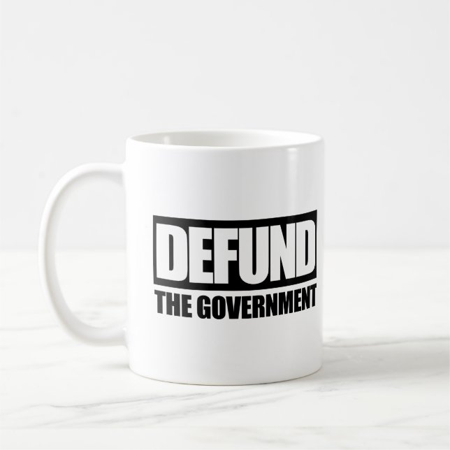 Caneca De Café Defender O Governo Anti-Governo Libertário (Esquerda)