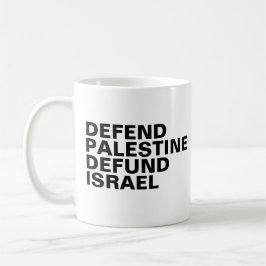 Caneca De Café Defender Palestina Destituir Israel - Anti-Israel