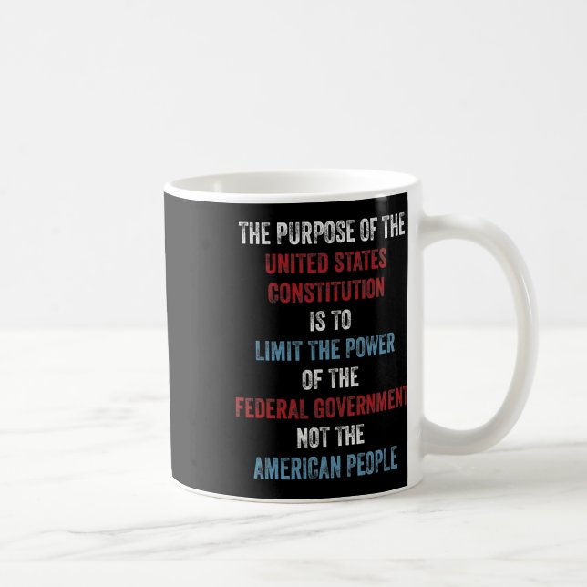 Caneca De Café Defensor da Constituição dos EUA Esclarecimento Pr (Direita)