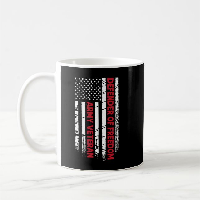 Caneca De Café Defensor Veterano Da Liberdade Do Exército 34 (Esquerda)