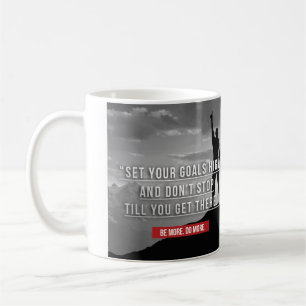 Caneca De Café Defina suas metas alto - Motivação