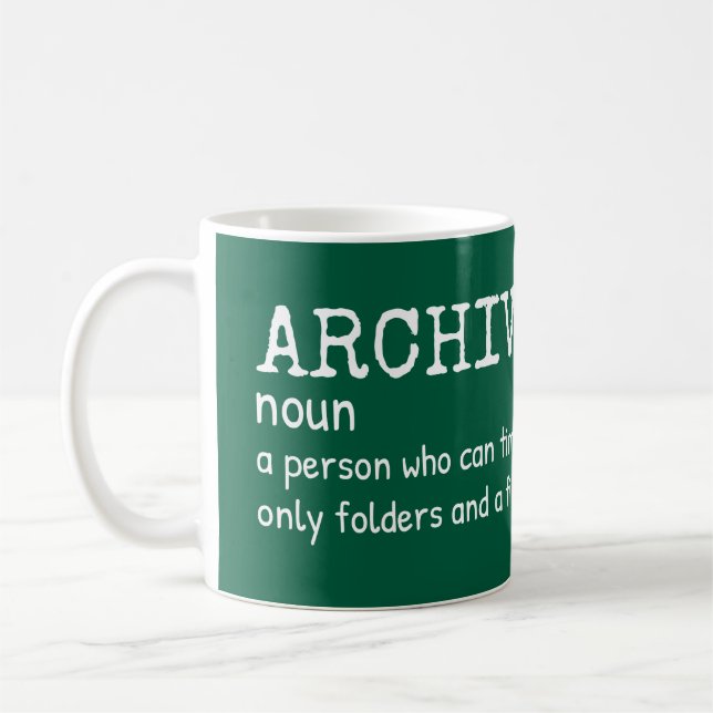 Caneca De Café Definição Arquivista - Biblioteca Humor Mug (Esquerda)