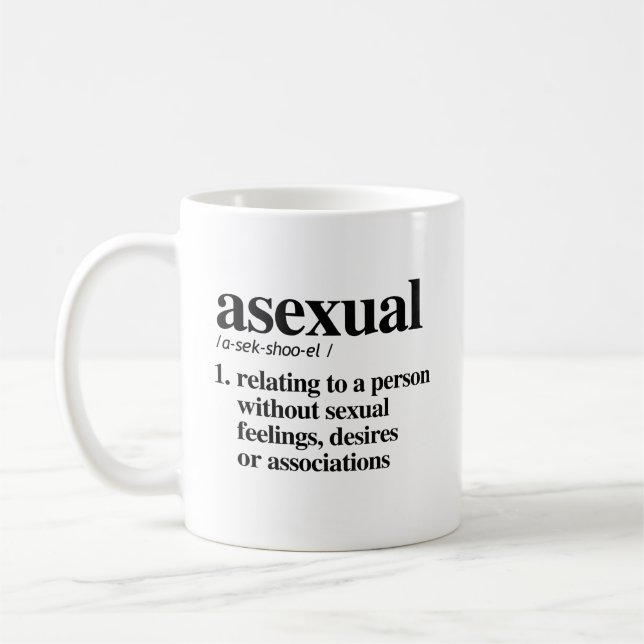 Caneca De Café Definição Asexual - Termos LGBTQ Definidos - (Esquerda)