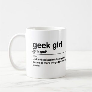 Caneca De Café Definição da menina do geek