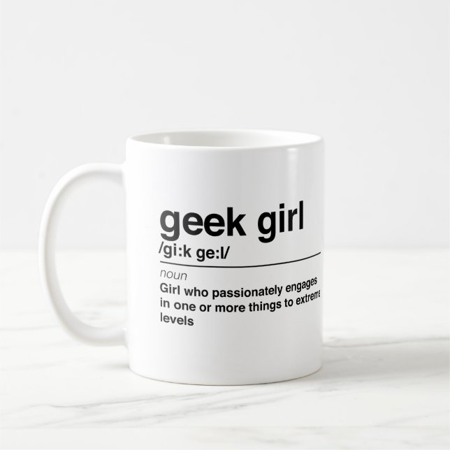 Caneca De Café Definição da menina do geek (Esquerda)