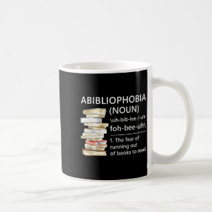 Caneca De Café definição de abibliophobia leitura engraçada verme