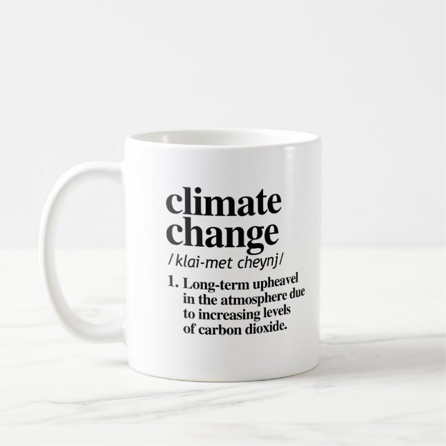 Caneca De Café Definição de Alterações Climáticas (Esquerda)
