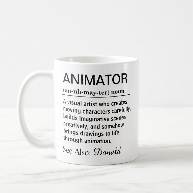 Caneca De Café Definição de Animador Divertida (Esquerda)