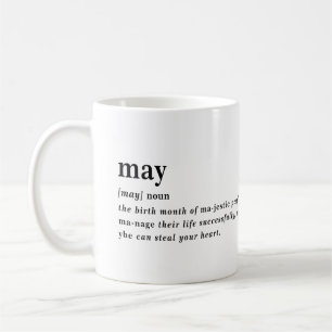 Caneca De Café Definição de Aniversário de Maio