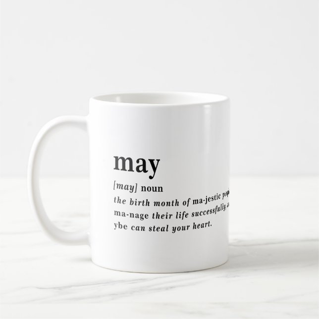 Caneca De Café Definição de Aniversário de Maio (Esquerda)
