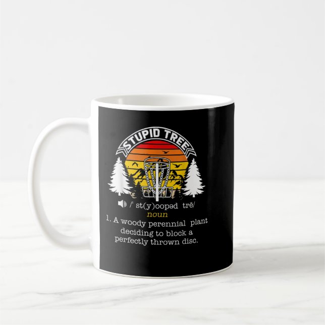 Caneca De Café Definição de Árvore Estúpida Disco Engraçado Sunse (Esquerda)