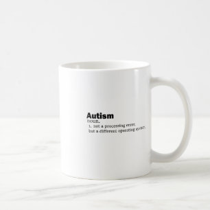 Caneca De Café Definição de Autismo Não é uma deficiência diferen
