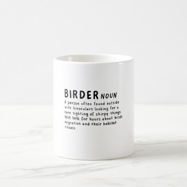 Caneca De Café Definição de Birder (Centro)