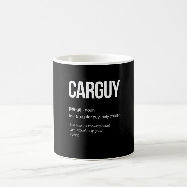 Caneca De Café Definição de Cara de carro Ideias engraçadas (Centro)
