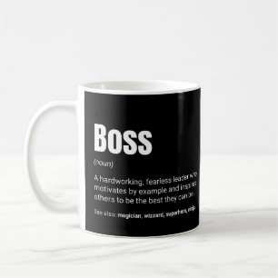 Caneca De Café Definição de Chefe Engraçada Definição de Trabalho