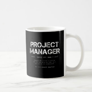 Caneca De Café Definição de Dicionário do Funny Project Manager