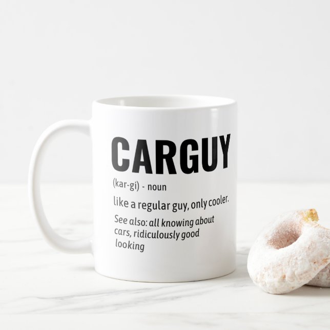 Caneca De Café Definição de Dicionário Engraçado Carguy (Com Donut)