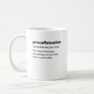 Caneca De Café Definição de Dicionário Engraçado de Procafein