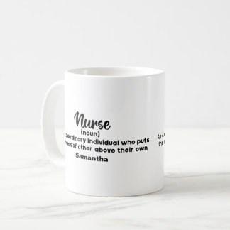Caneca De Café Definição de Enfermeiro Motivacional Personalizado