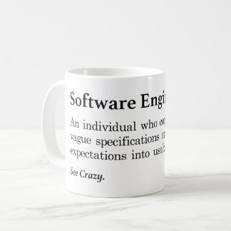 Caneca De Café Definição de Engenheiro de software