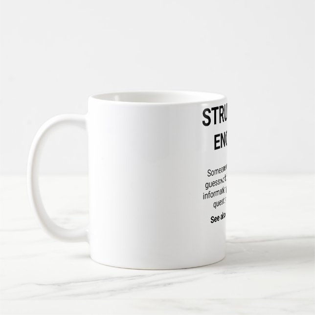 Caneca De Café Definição de Engenheiro Estrutural Noun Mug (Esquerda)