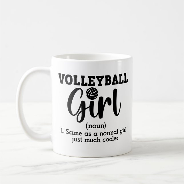 Caneca De Café Definição de Garota de Voleibol (Esquerda)
