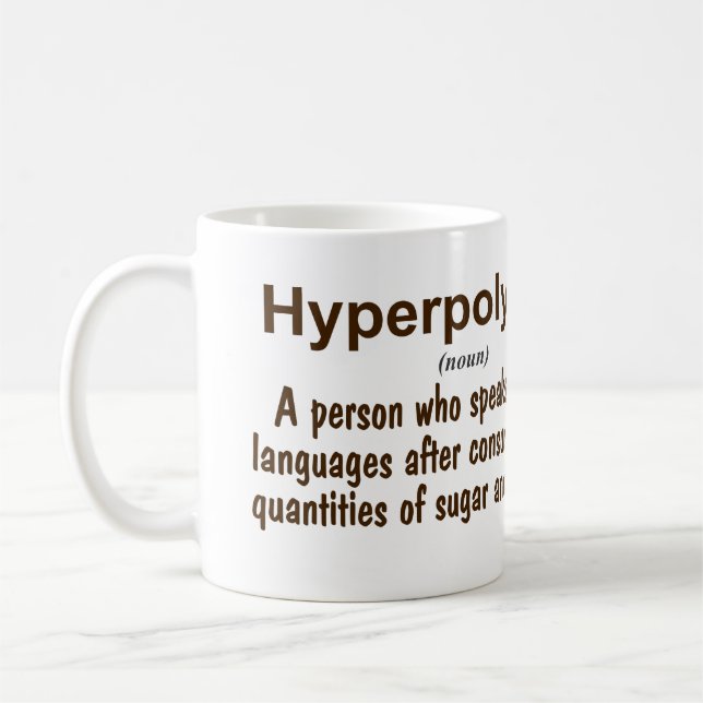 Caneca De Café Definição de Hiperpopografia (Esquerda)