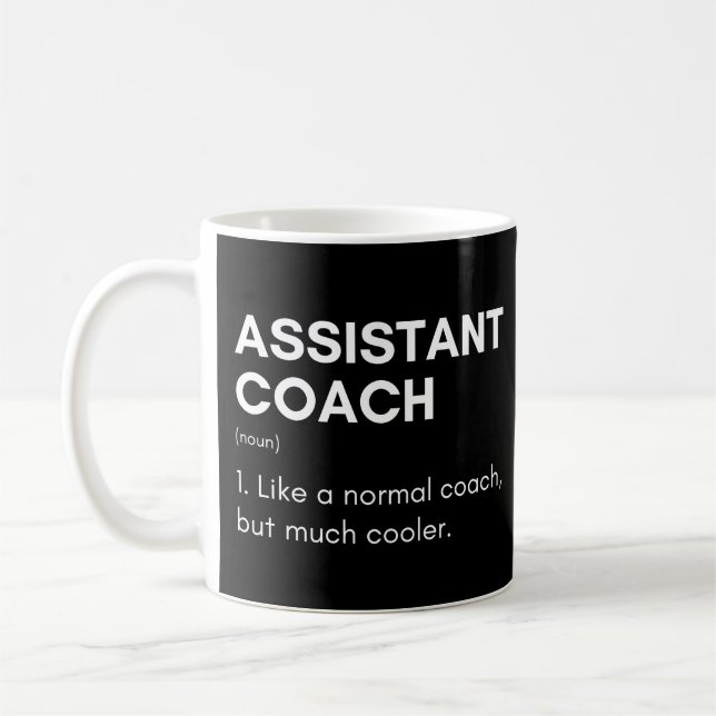 Caneca De Café Definição de Instrutor do Coach Funny do Assistent (Esquerda)