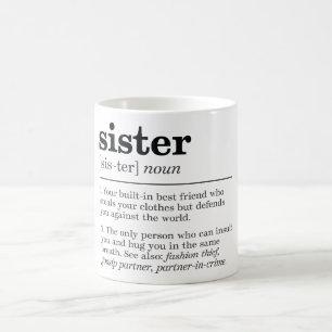 Caneca De Café Definição de Irmã Engraçada