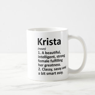 Caneca De Café Definição de Krista Nome Personalizado Natal Diver