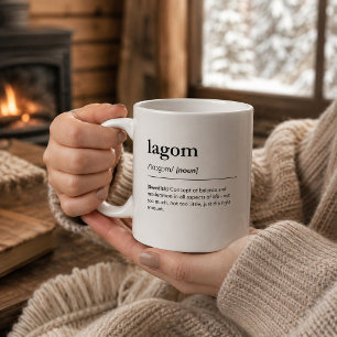 Caneca De Café definição de Lagom escandinavo nórdico sueco