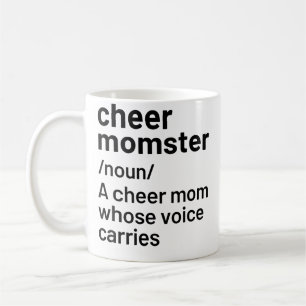 Caneca De Café Definição de Mãe Cheerleader Monstro Branco