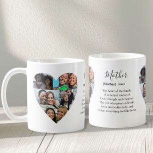 Caneca De Café Definição de Mãe Moderna & Fotos de Coração