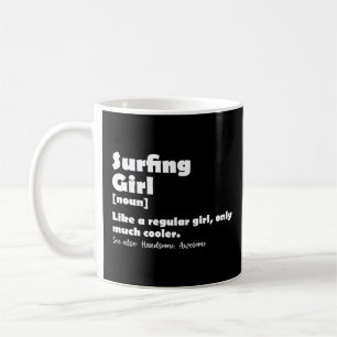 Caneca De Café Definição de Menina de Surfe Roupas Divertidas par