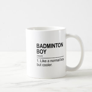 Caneca De Café Definição de Menino de Badminton Substantivo Petec