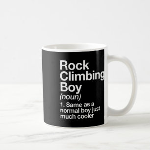 Caneca De Café Definição de Menino Escalador Esporte Divertido 