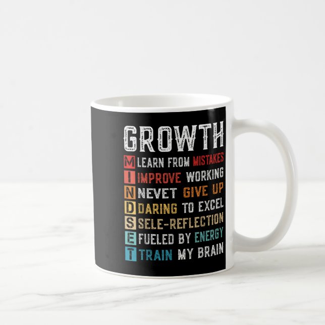 Caneca De Café Definição de Mindset de Crescimento Autoconfiança  (Direita)