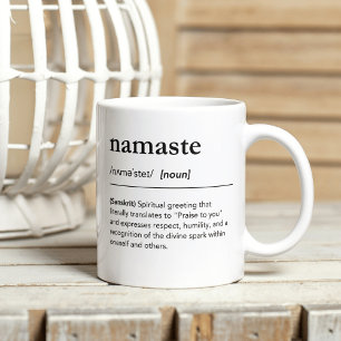 Caneca De Café Definição de Namaste Yoga Mindfulness