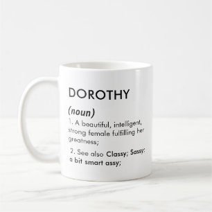 Caneca De Café Definição de nome Dorothy editável, nome personali