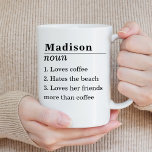 Caneca De Café Definição de Nome Personalizado Amigo Engraçado<br><div class="desc">Crie seu próprio presente engraçado personalizado para seu melhor amigo com uma definição personalizada de nome.</div>