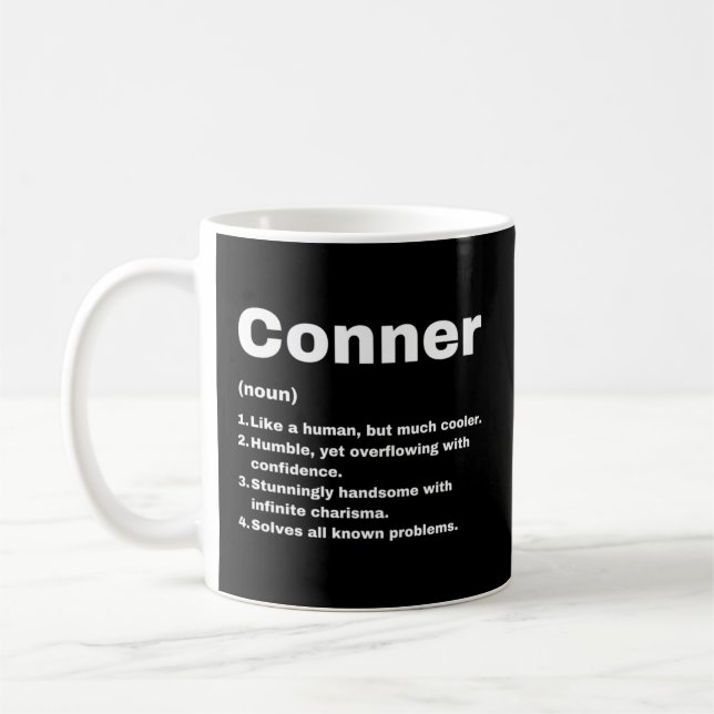Caneca De Café Definição de Nome Personalizado Conner (Esquerda)