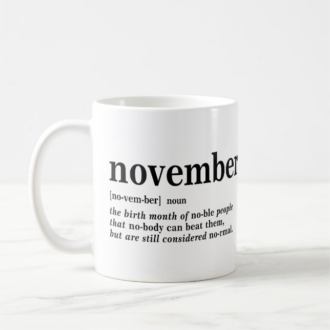 Caneca De Café Definição de novembro (Esquerda)