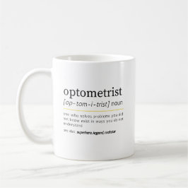 Caneca De Café Definição de Optometrista Substantivo Humor de Cui
