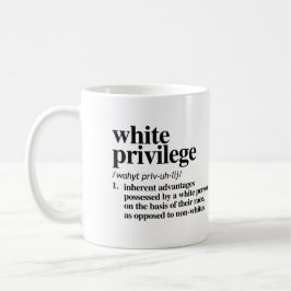 Caneca De Café Definição de Privilégio Branco