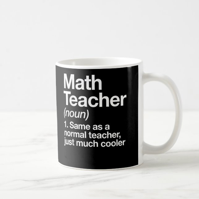 Caneca De Café Definição De Professor De Matemática De Volta À Es (Direita)