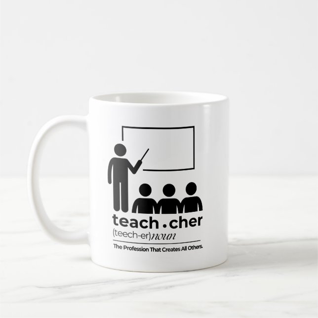 Caneca De Café "Definição de professor" Mug de café inspiracional (Esquerda)